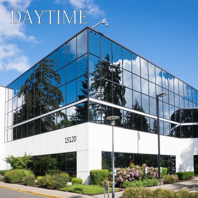 WPCTEV Window Film One Way Mirror Film Daytime Privacy Static Non-Adhesive Decorative Heat Control Anti UV Window Tint for Home and Office Black Silver 6 Mil 17.5 Inch x 6.5 Feet - Image 3